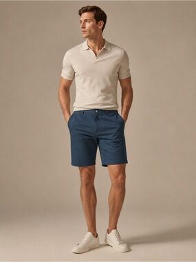 Panama Jack Navy Flat-Front Men’s Shorts